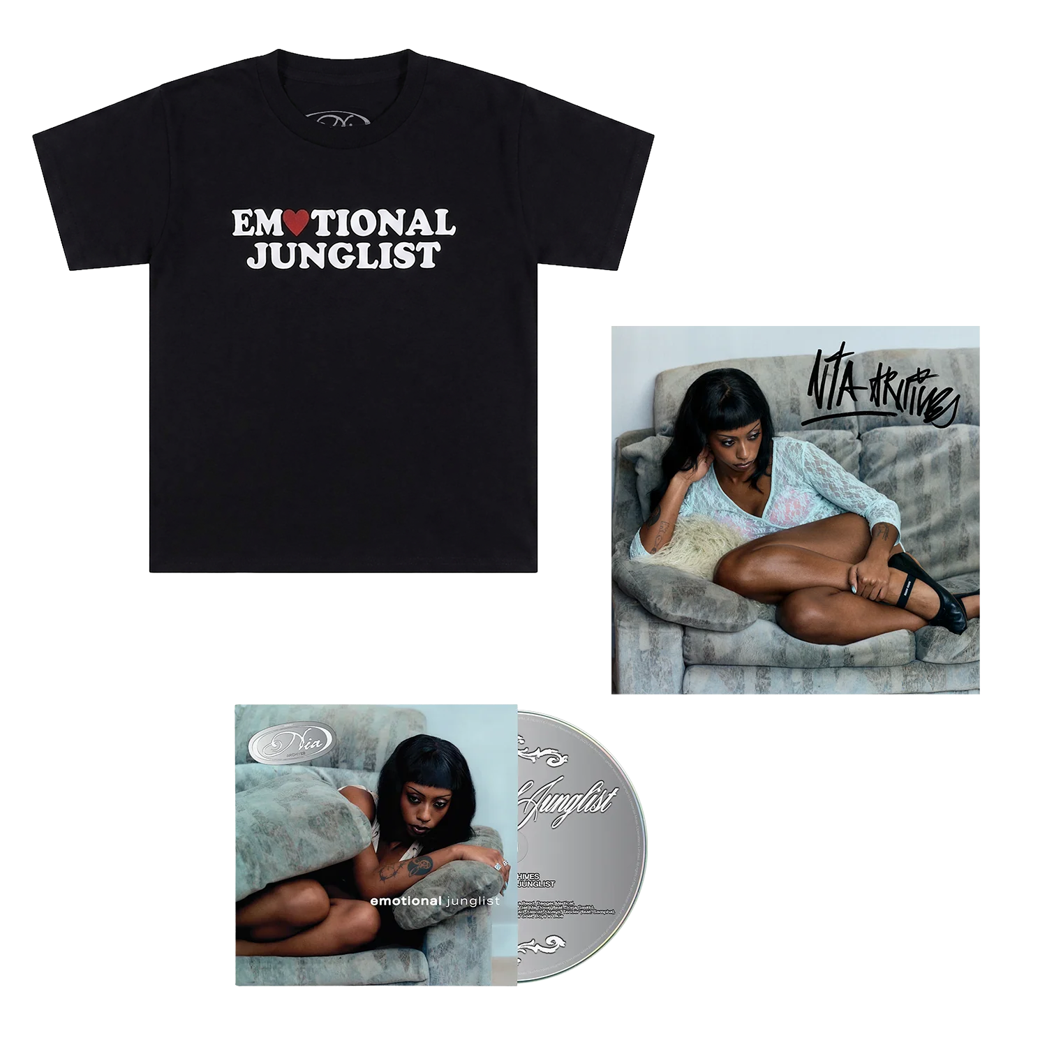 Black Baby Tee, CD, Signed Art Card