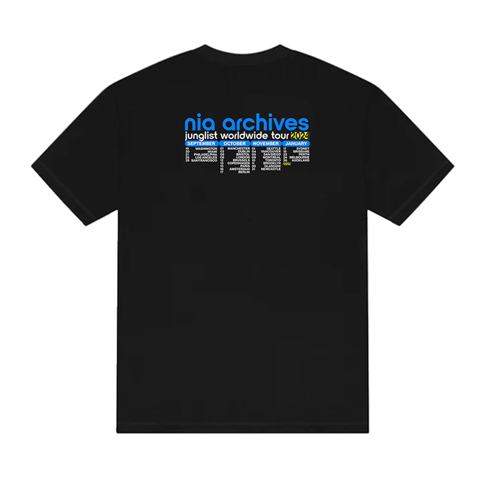 Nia Archives - Junglist On Tour Black T-Shirt