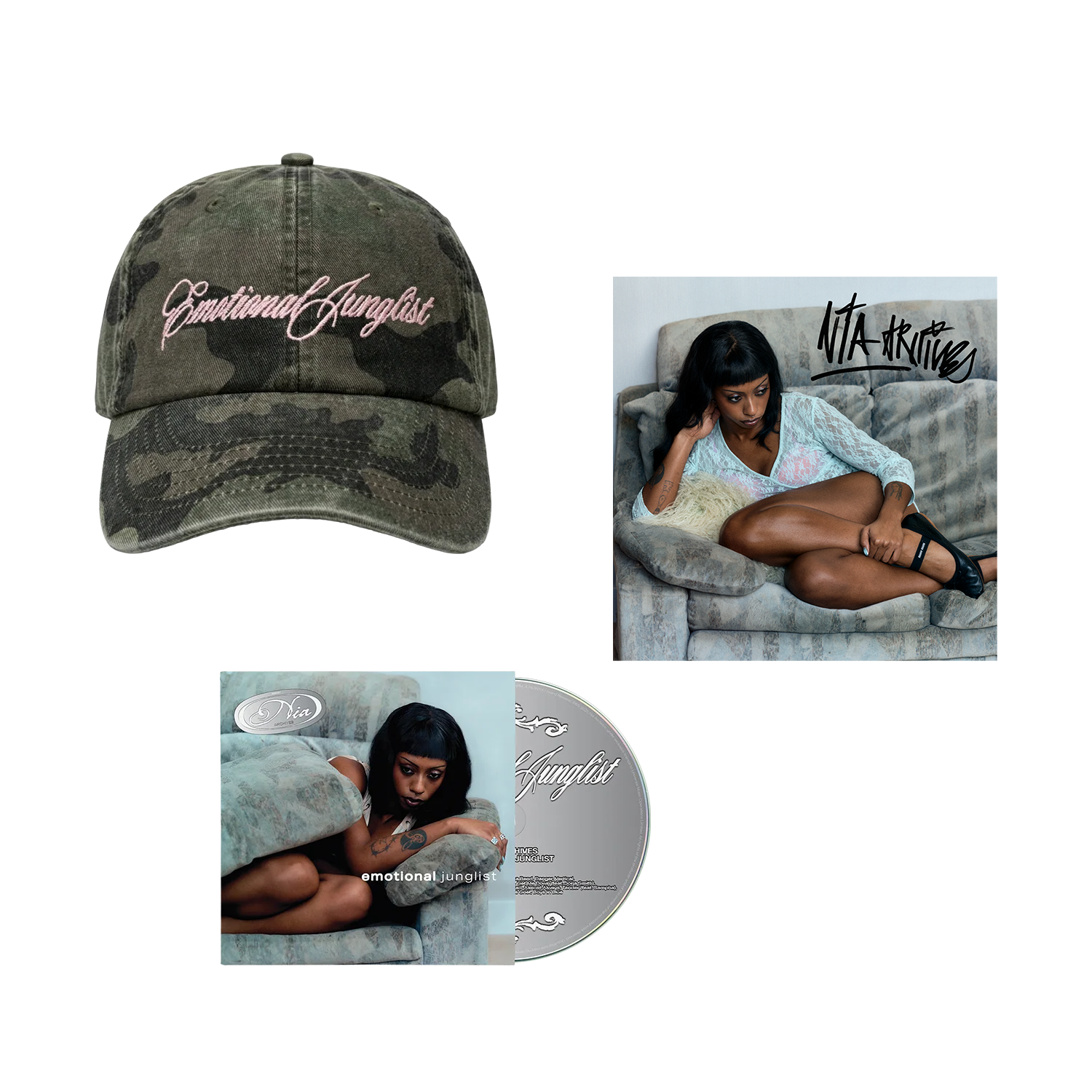 Camo Cap, CD & Signed Art Card