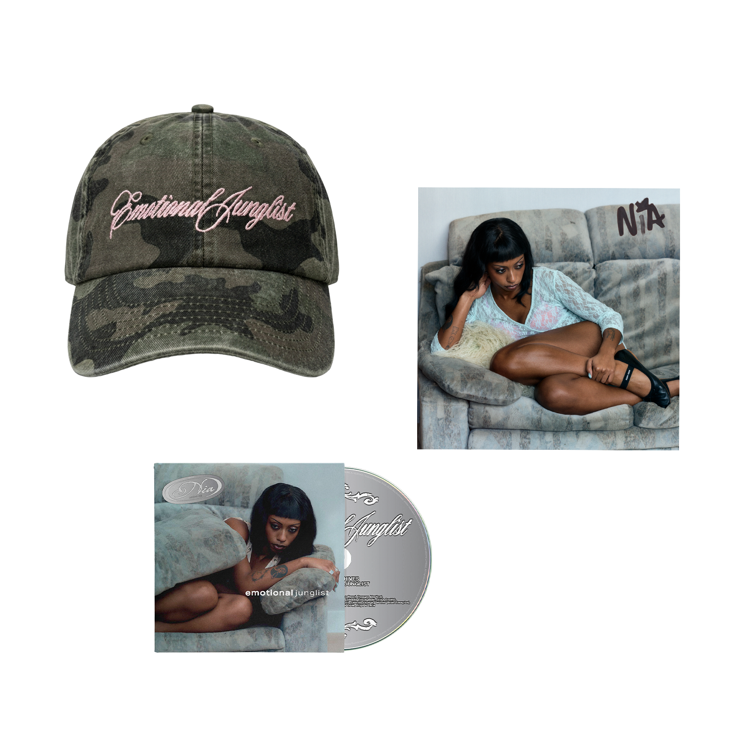 Camo Cap, CD & Signed Art Card