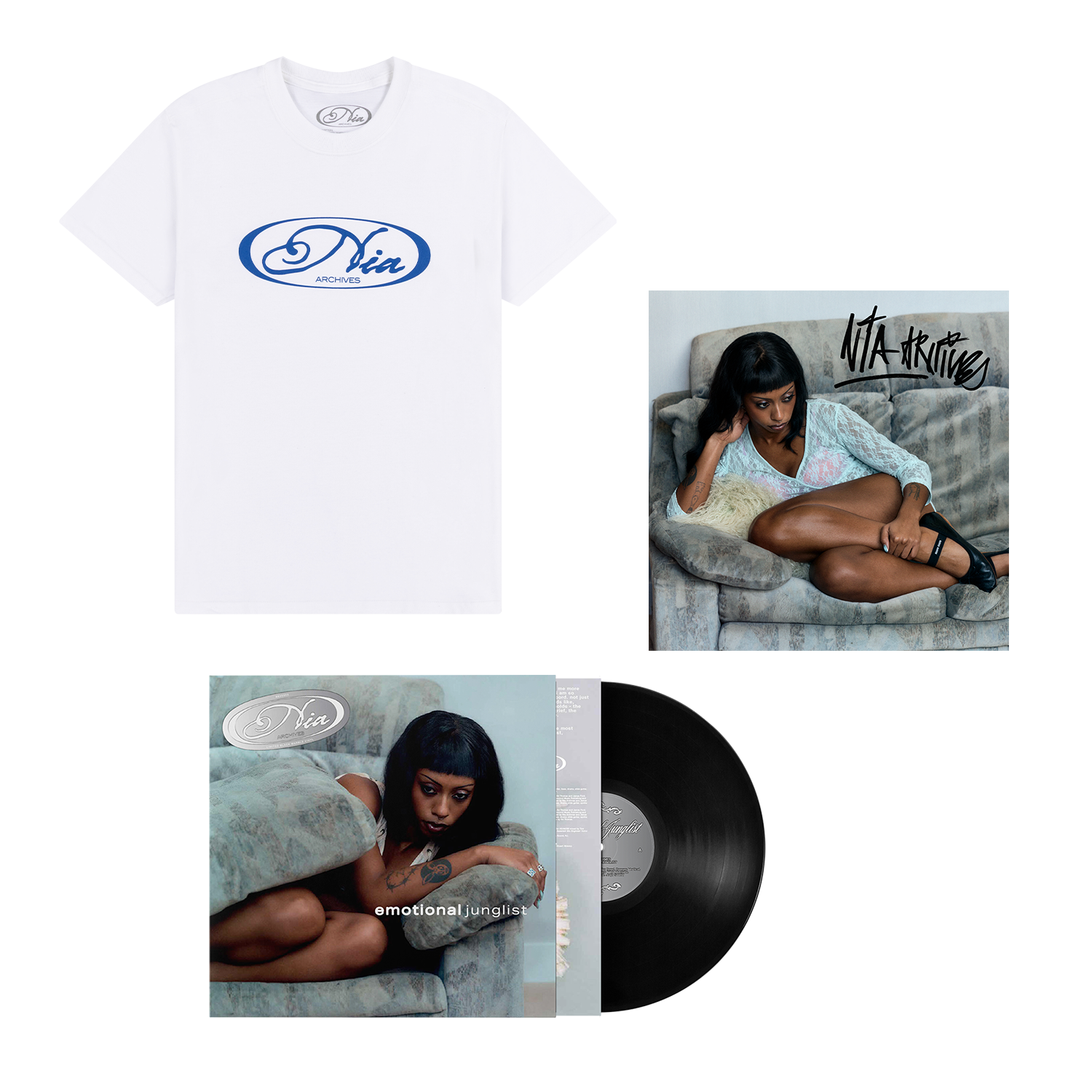 Nu Logo White T-Shirt, Vinyl LP & Signed Art Card