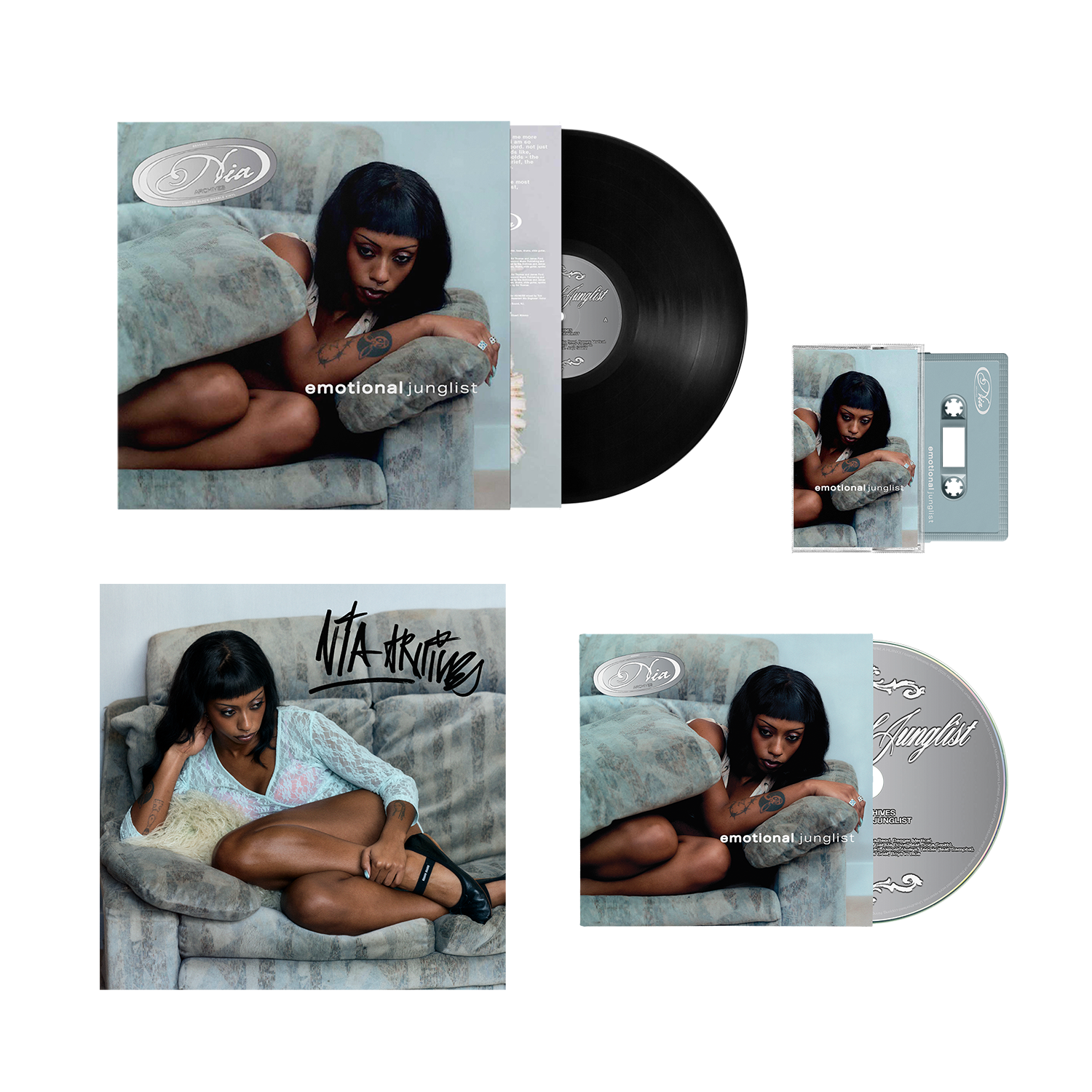 Vinyl LP, CD, Cassette & Signed Art Card
